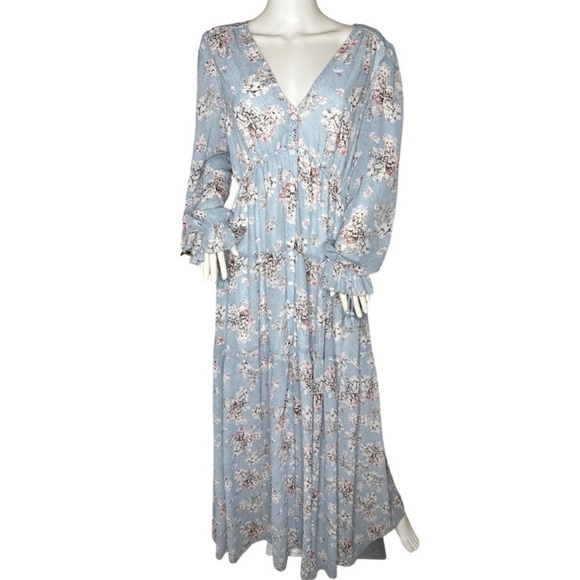 Love in Bloom Floral Blue Dress - Picture 2 of 3